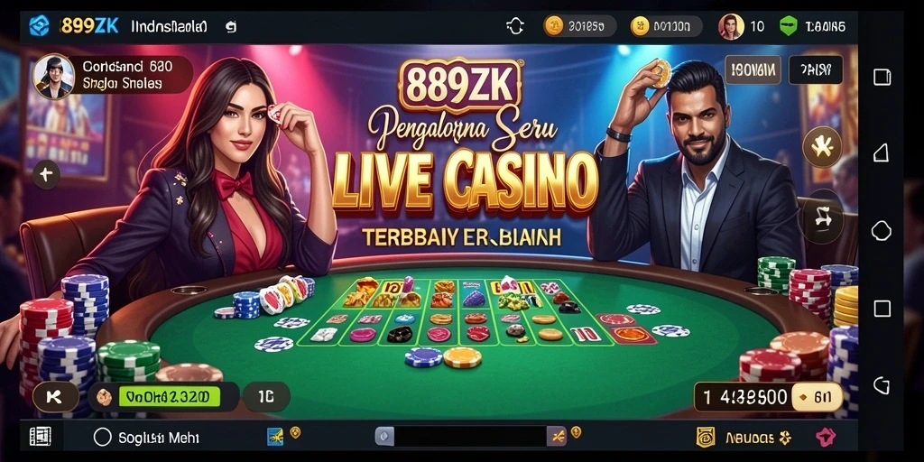 Tampilan gameplay menarik di <strong>889ZK</strong> saat bermain Live Casino.