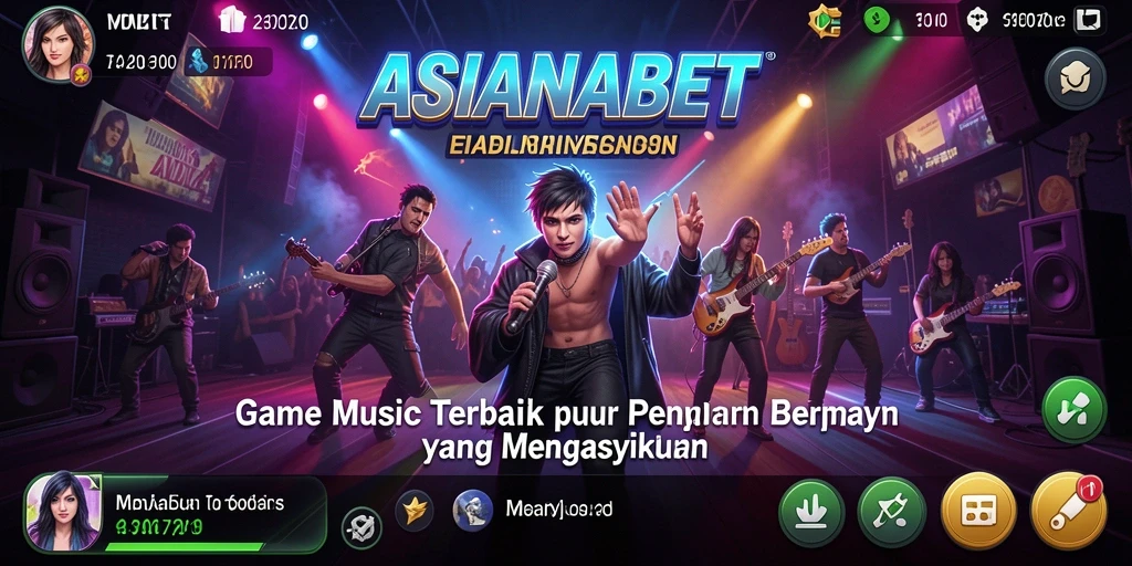 Tampilan gameplay ASIANABET dengan fitur musik interaktif yang menarik.