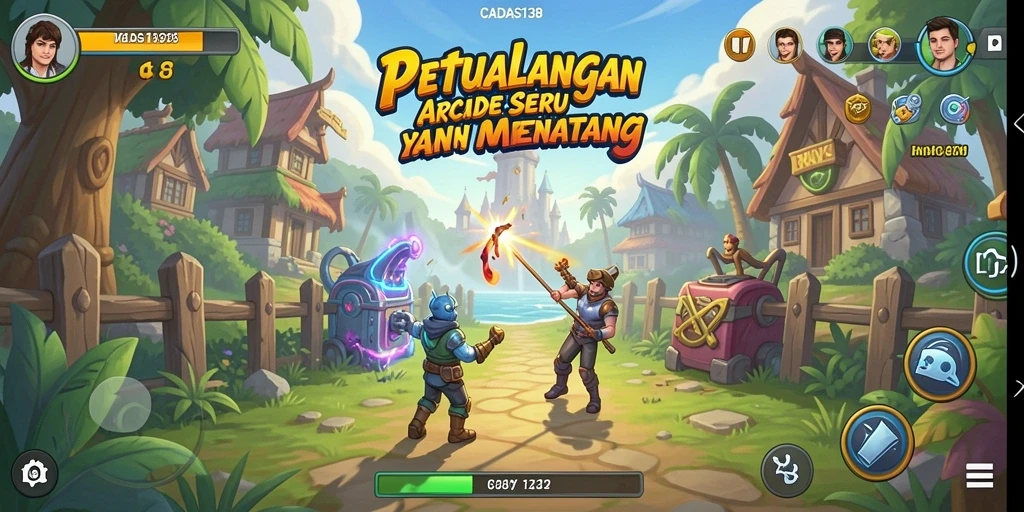 Screenshot gameplay CADAS138 yang menunjukkan aksi seru dalam game Arcade.