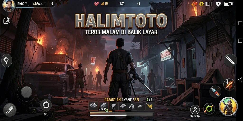Screenshot menampilkan pemain yang menghadapi makhluk menyeramkan di kegelapan.