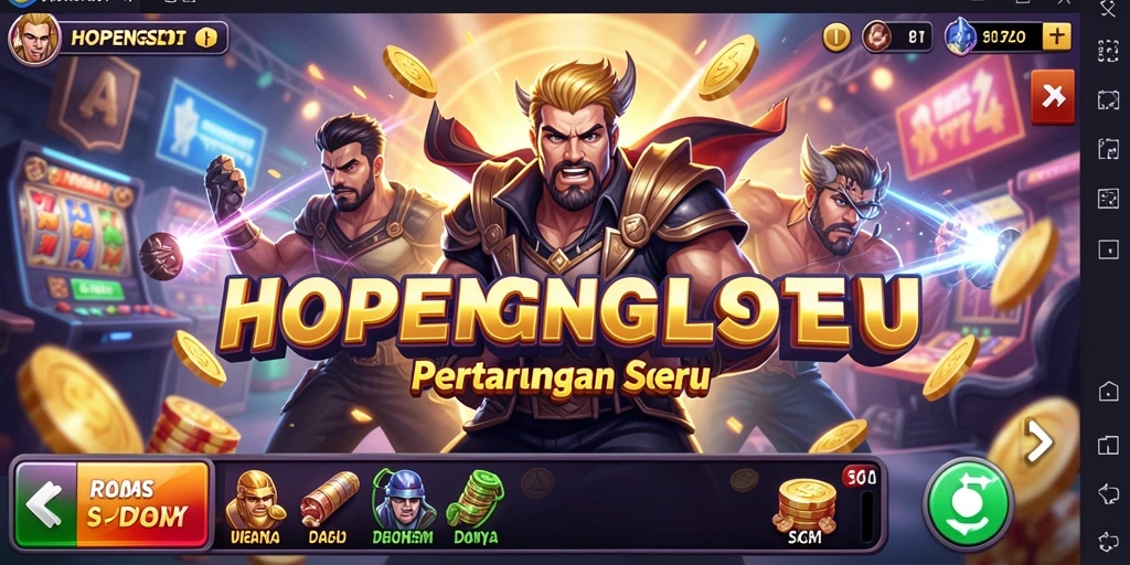 Tangkapan layar gameplay HOPENGSLOT yang menunjukkan aksi pertarungan yang mendebarkan.