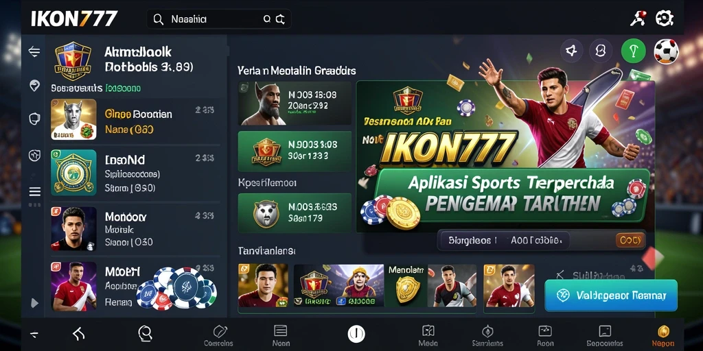 Tampilan menarik dari gameplay aplikasi Sportsbook IKON777.