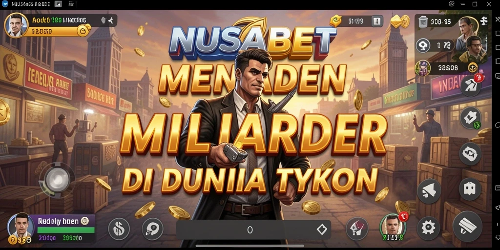 Tampilan gameplay menarik NUSABET dengan elemen Tycoon yang seru.