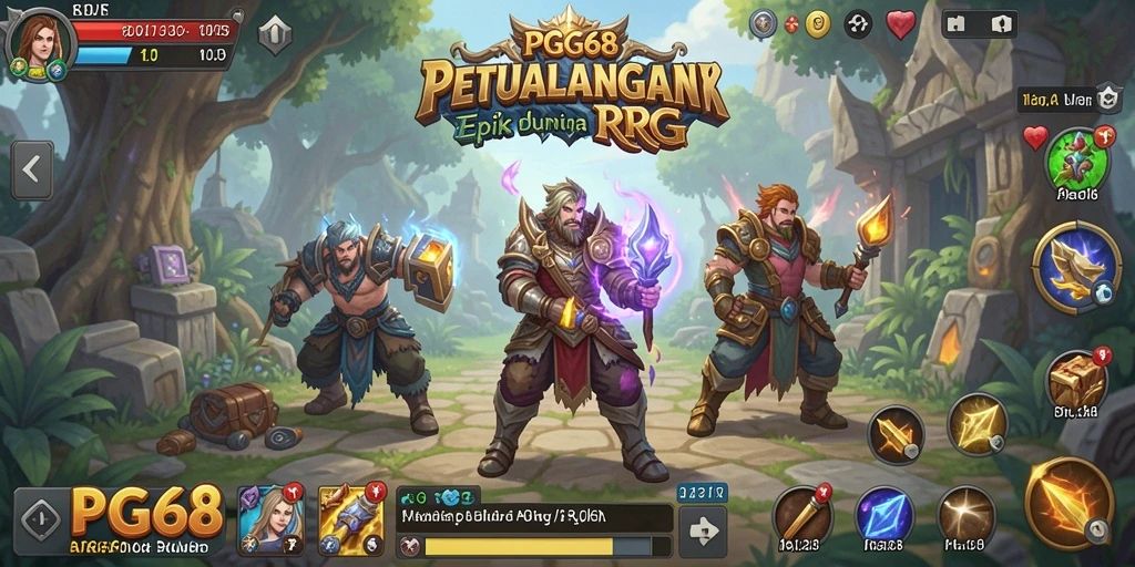 Screenshot utama PGG68 menampilkan aksi gameplay yang mendebarkan dalam dunia RPG.
