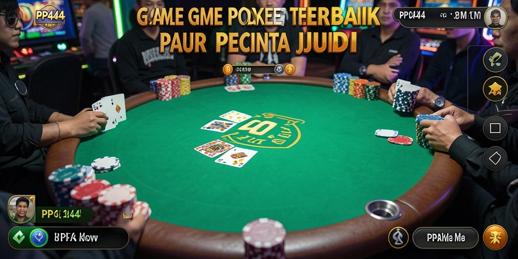 Screenshot gameplay PP444 yang penuh aksi poker seru.
