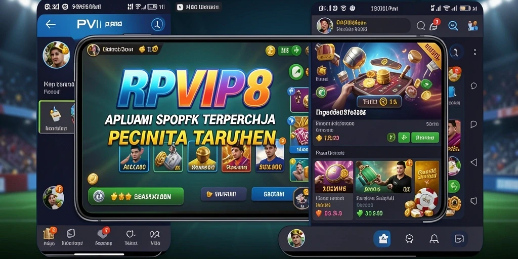 Tampilan utama RPVIP8 menampilkan berbagai opsi taruhan olahraga yang menarik.