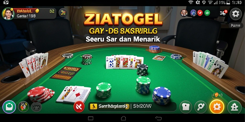 Tampilan menarik dari gameplay Gaple di ZIATOGEL.